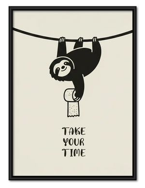 Take Your Time Hanging Sloth Wall Art