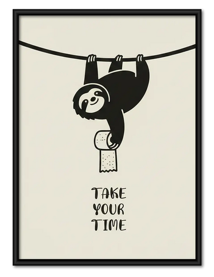 Take Your Time Hanging Sloth Wall Art