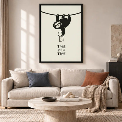 Take Your Time Hanging Sloth Wall Art 2