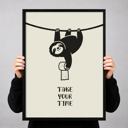 Take Your Time Hanging Sloth Wall Art 3