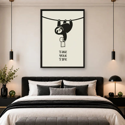 Take Your Time Hanging Sloth Wall Art 4