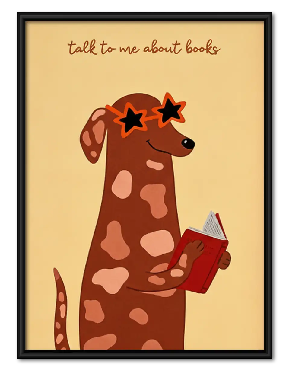 Talk to Me About Books Giraffe Wall Art 1