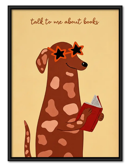 Talk to Me About Books Giraffe Wall Art