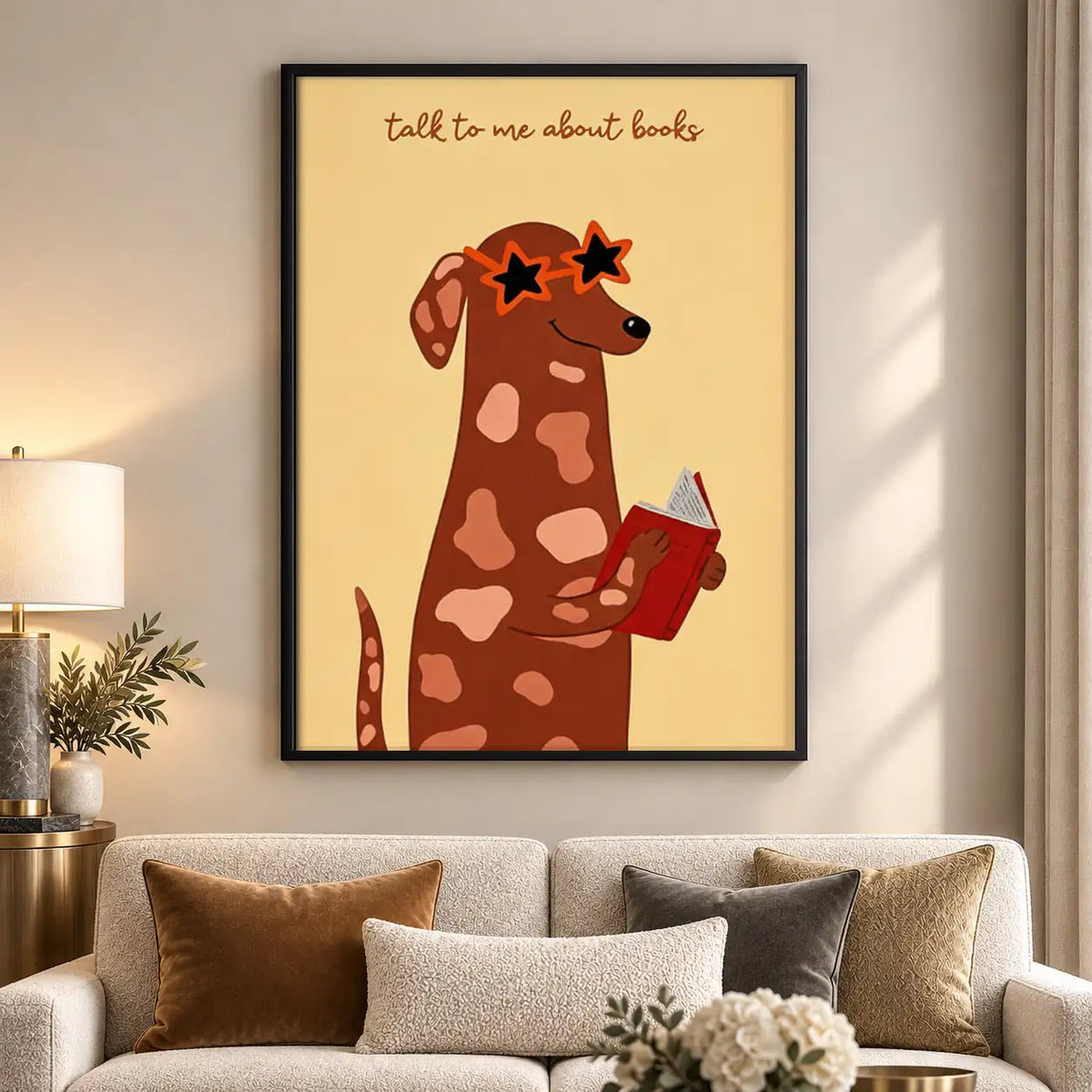Talk to Me About Books Giraffe Wall Art 5