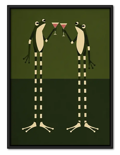 Tall Birds Sharing Martinis Wall Art