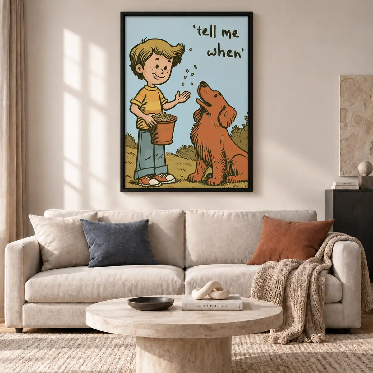 Tell Me When Boy and Dog Wall Art 2