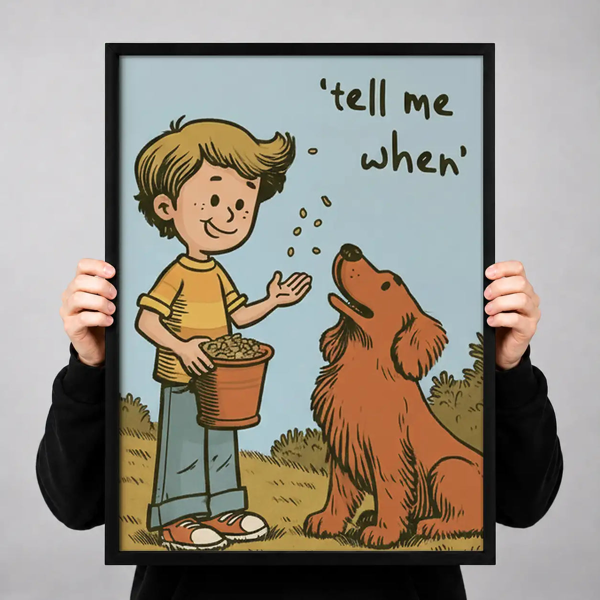 Tell Me When Boy and Dog Wall Art 3