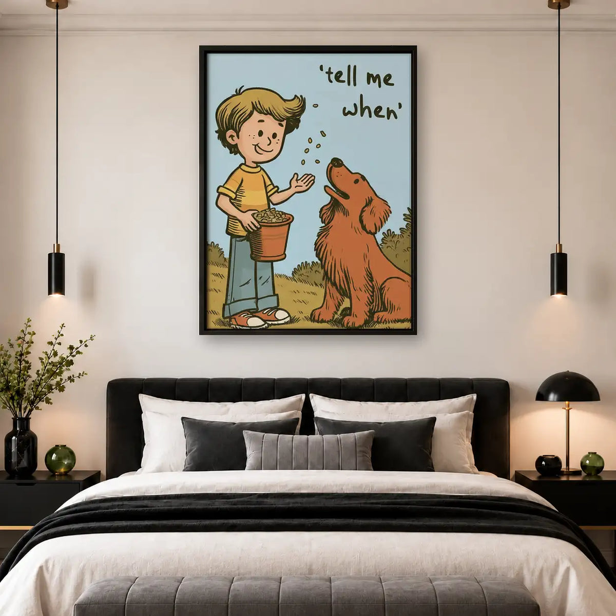 Tell Me When Boy and Dog Wall Art 4