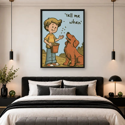 Tell Me When Boy and Dog Wall Art 4