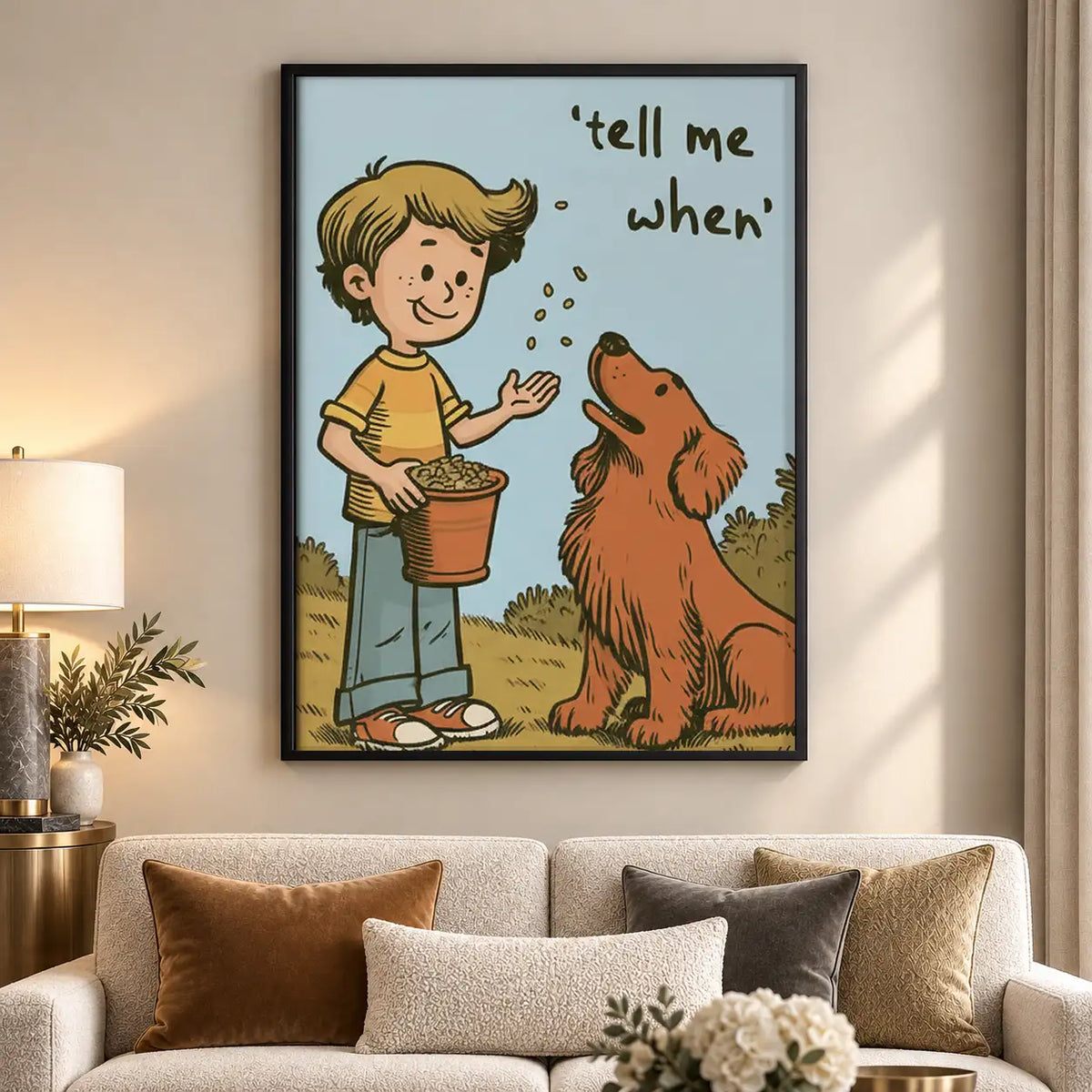 Tell Me When Boy and Dog Wall Art 5