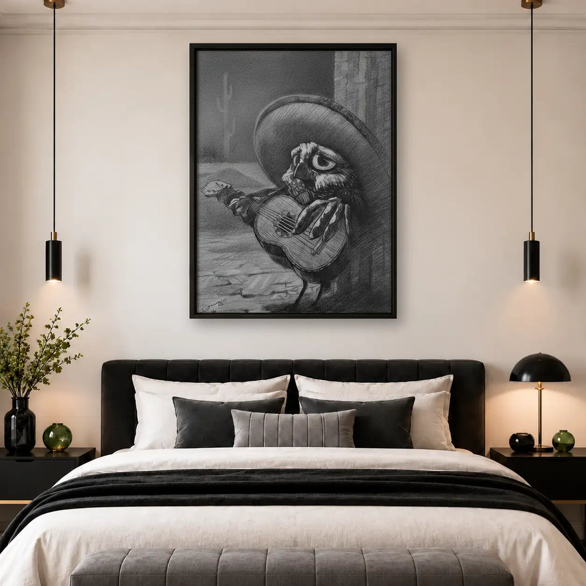 Tender Mother and Child Monochrome Wall Art 4