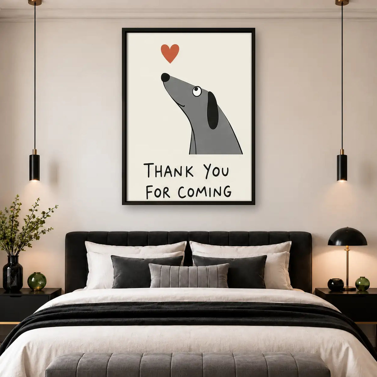 Thank You for Coming Dog Wall Art 4
