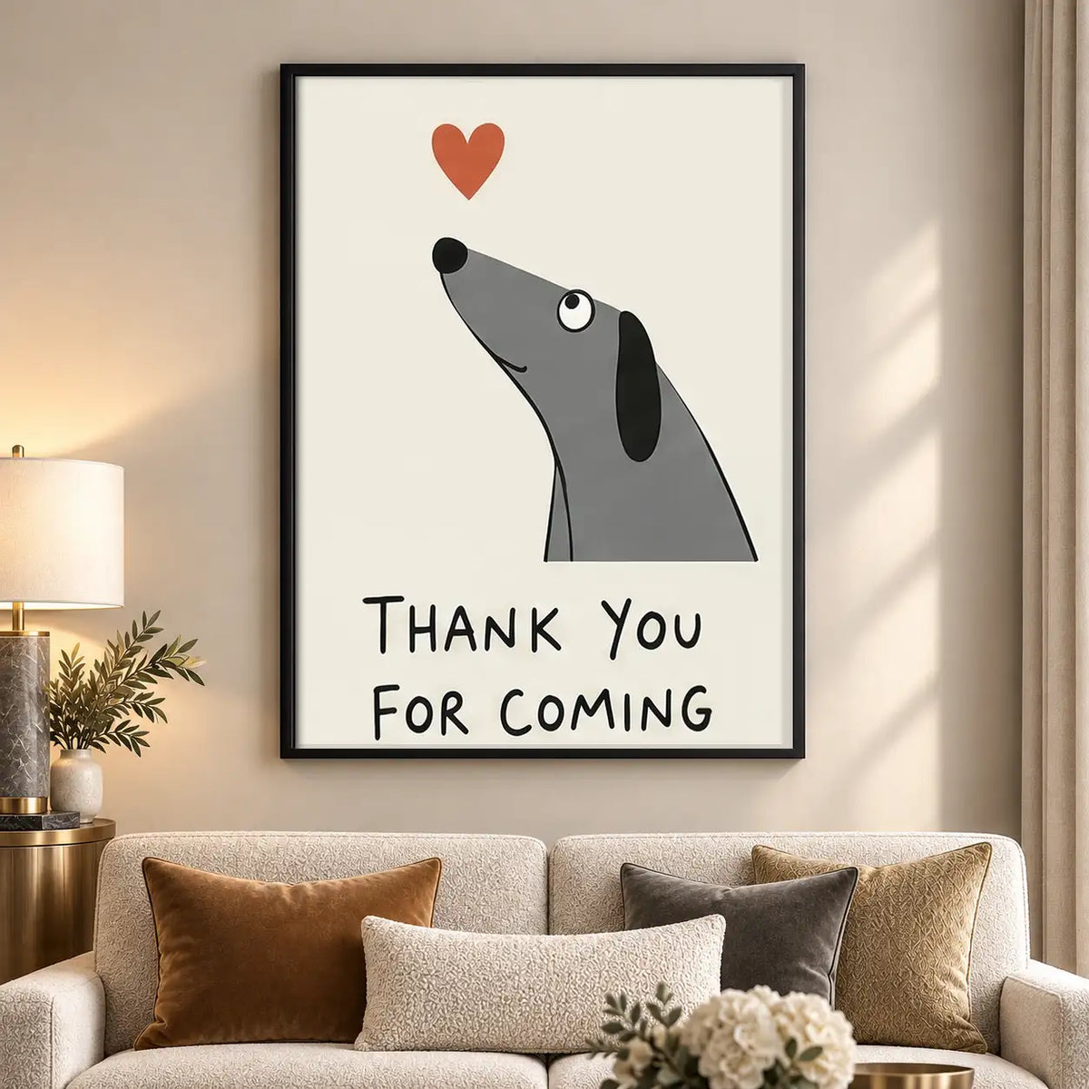 Thank You for Coming Dog Wall Art 5