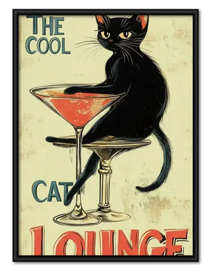 The Cool Cat Lounge Poster Wall Art