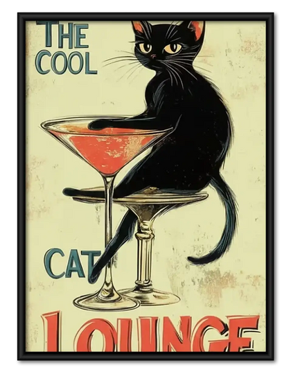 The Cool Cat Lounge Poster Wall Art