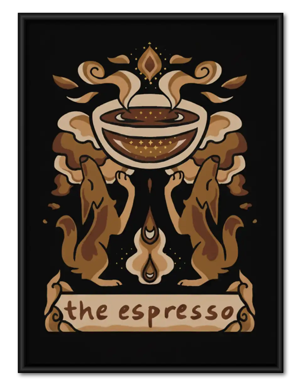The Espresso Ornamental Coffee Poster Wall Art 1
