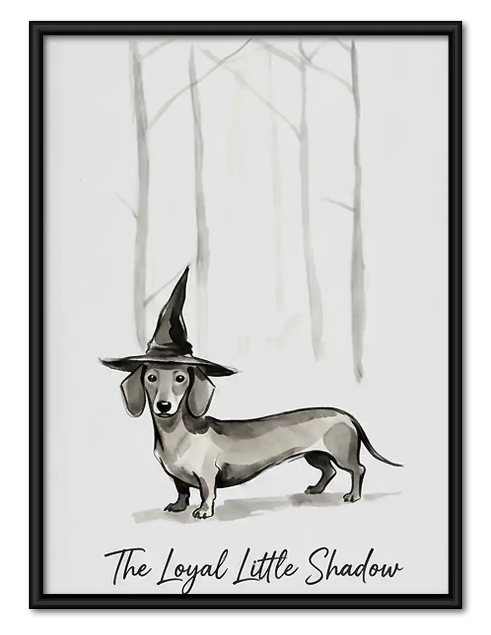 The Loyal Little Shadow Witch Dog Wall Art 1