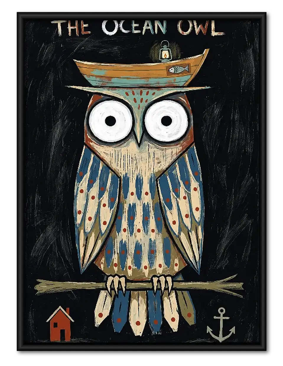 The Ocean Owl Nautical Poster Wall Art 1
