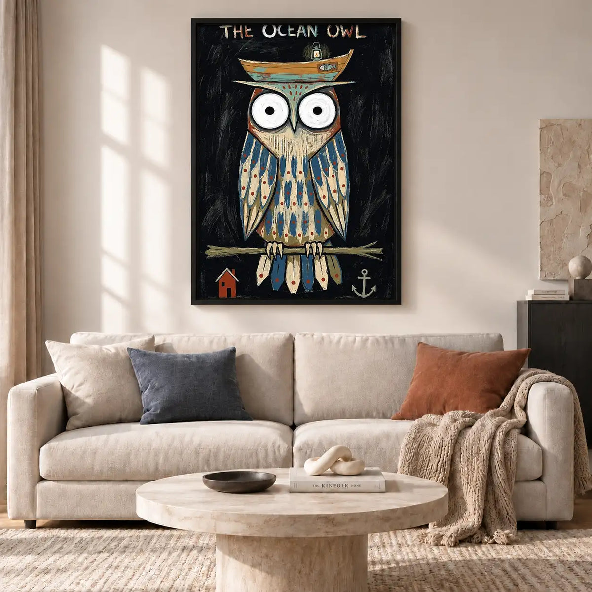 The Ocean Owl Nautical Poster Wall Art 2
