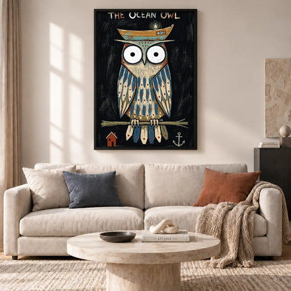 The Ocean Owl Nautical Poster Wall Art 2