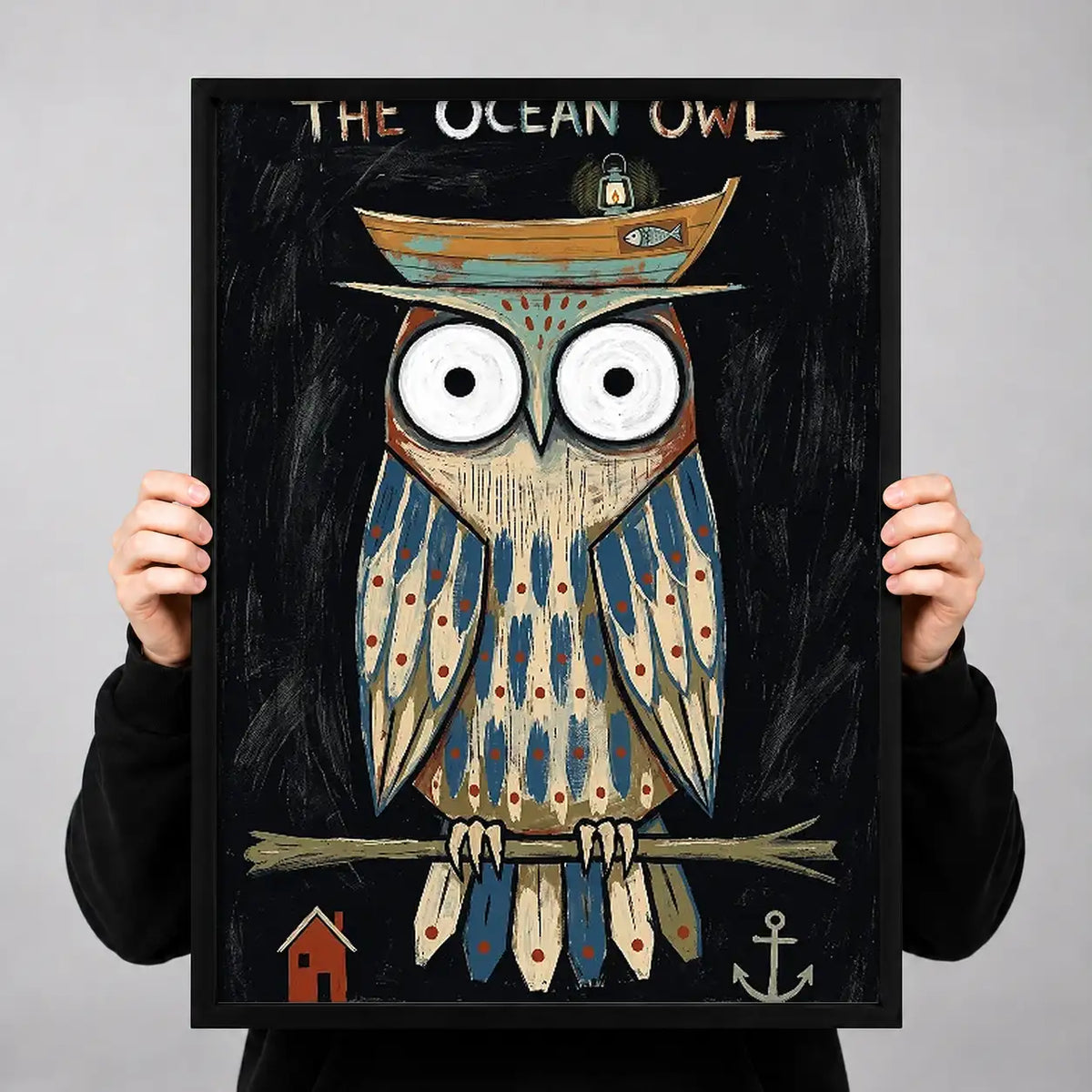 The Ocean Owl Nautical Poster Wall Art 3