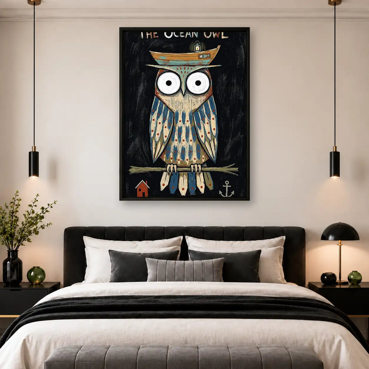 The Ocean Owl Nautical Poster Wall Art 4