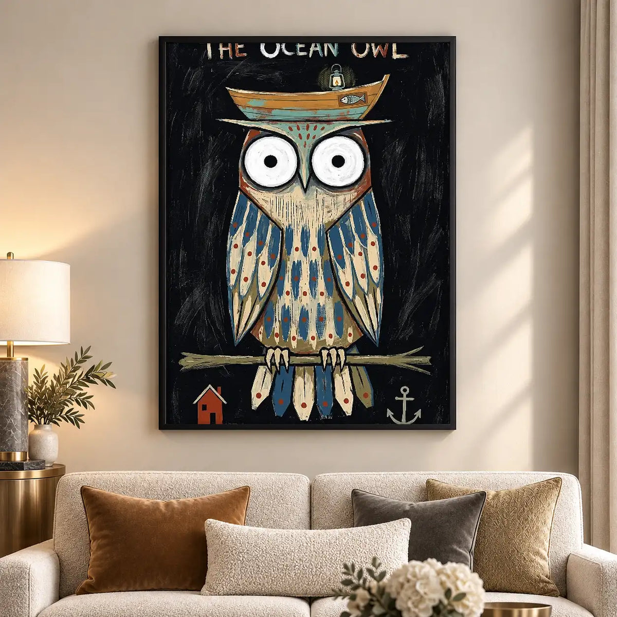 The Ocean Owl Nautical Poster Wall Art 5