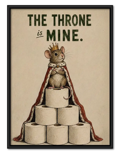 The Throne Is Mine Cat Wall Art 1