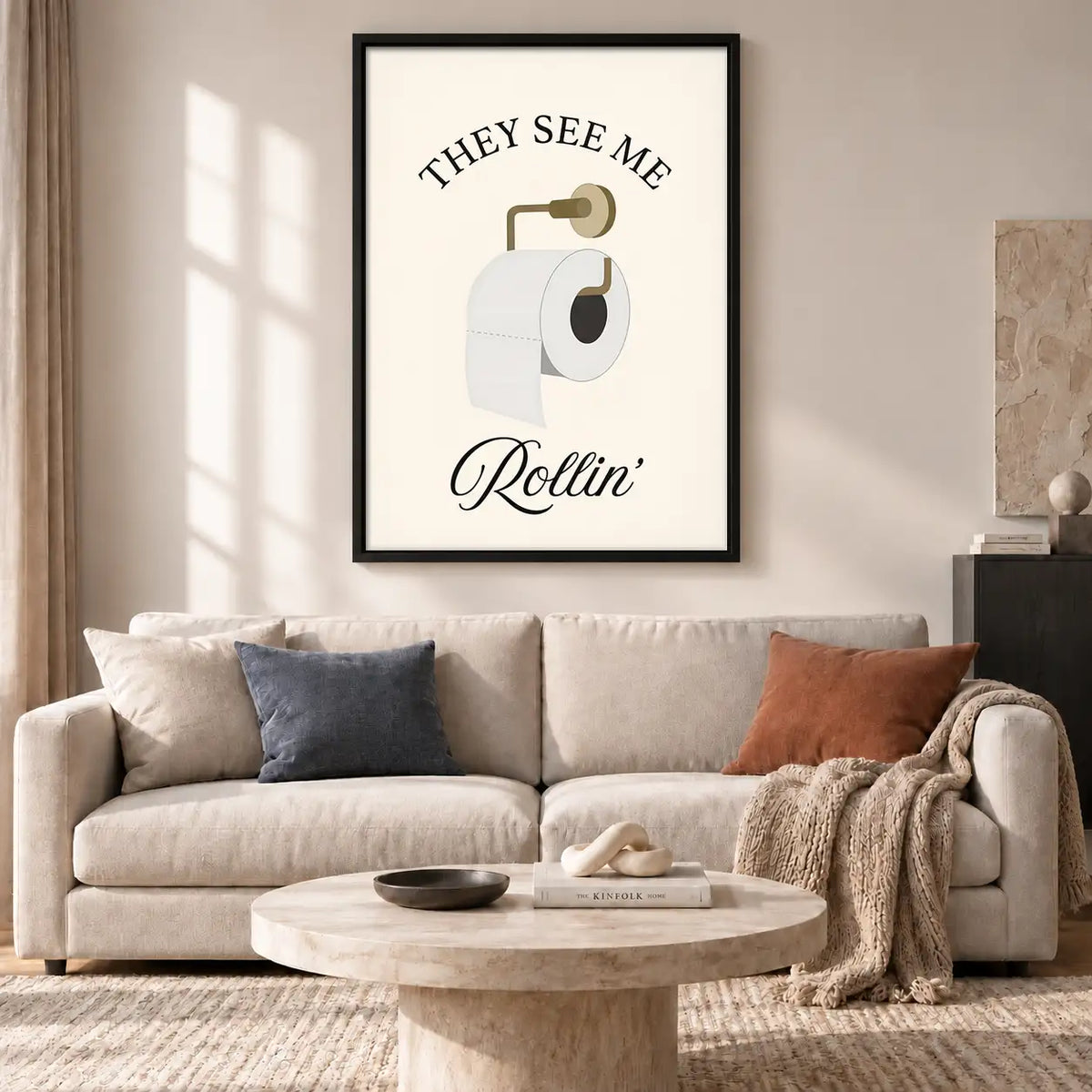 They See Me Rollin Bathroom Humor Wall Art 2