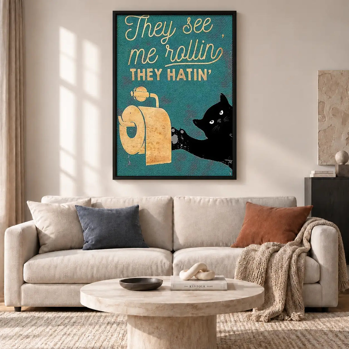 They See Me Rollin Black Cat Wall Art 2