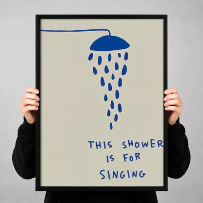 This Shower Is for Singing Minimal Wall Art 3