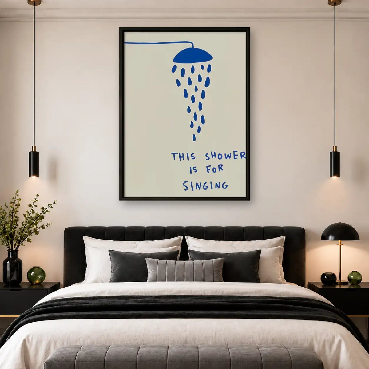 This Shower Is for Singing Minimal Wall Art 4