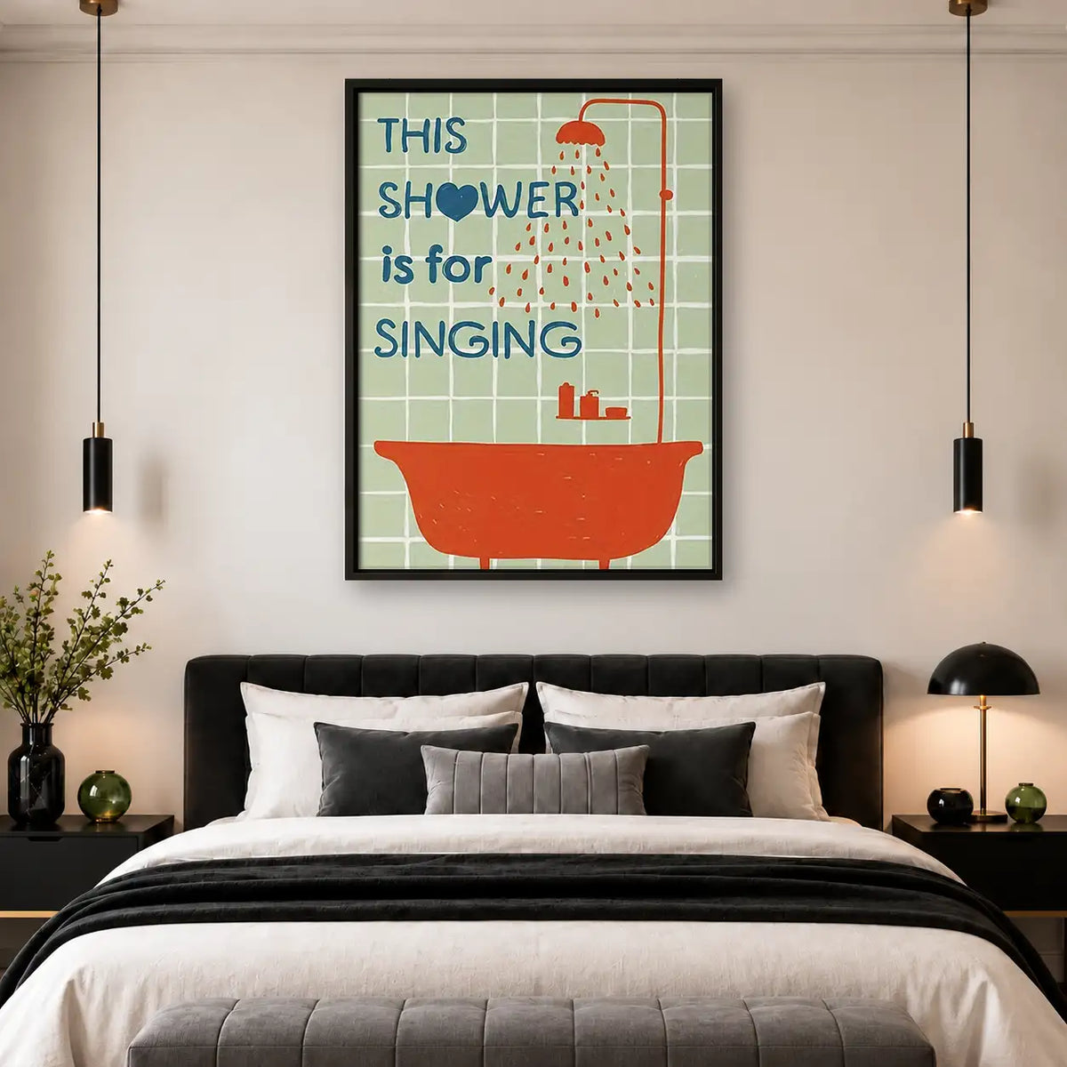 This Shower Is for Singing Wall Art 4