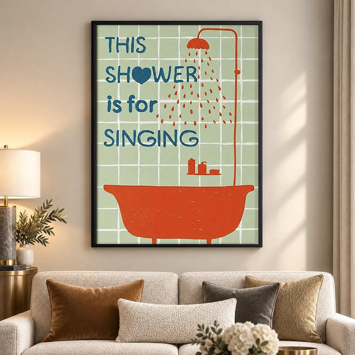 This Shower Is for Singing Wall Art 5