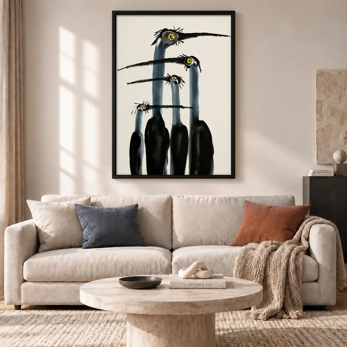 Three Curious Black Birds Wall Art 2