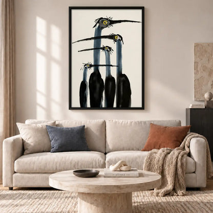 Three Curious Black Birds Wall Art 2