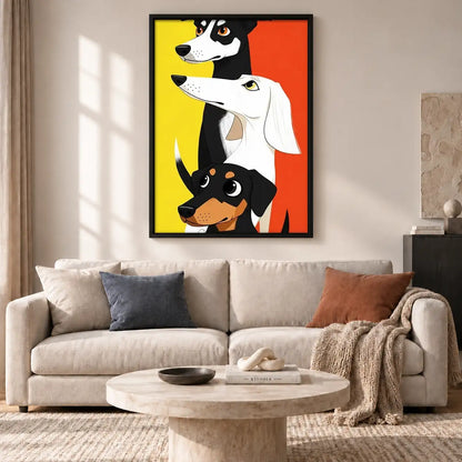 Three Dogs Pop Art Portrait Wall Art 2