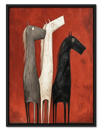 Three Elegant Long Neck Birds Wall Art 1