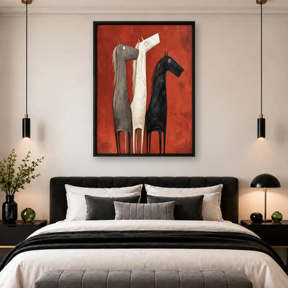 Three Elegant Long Neck Birds Wall Art 4