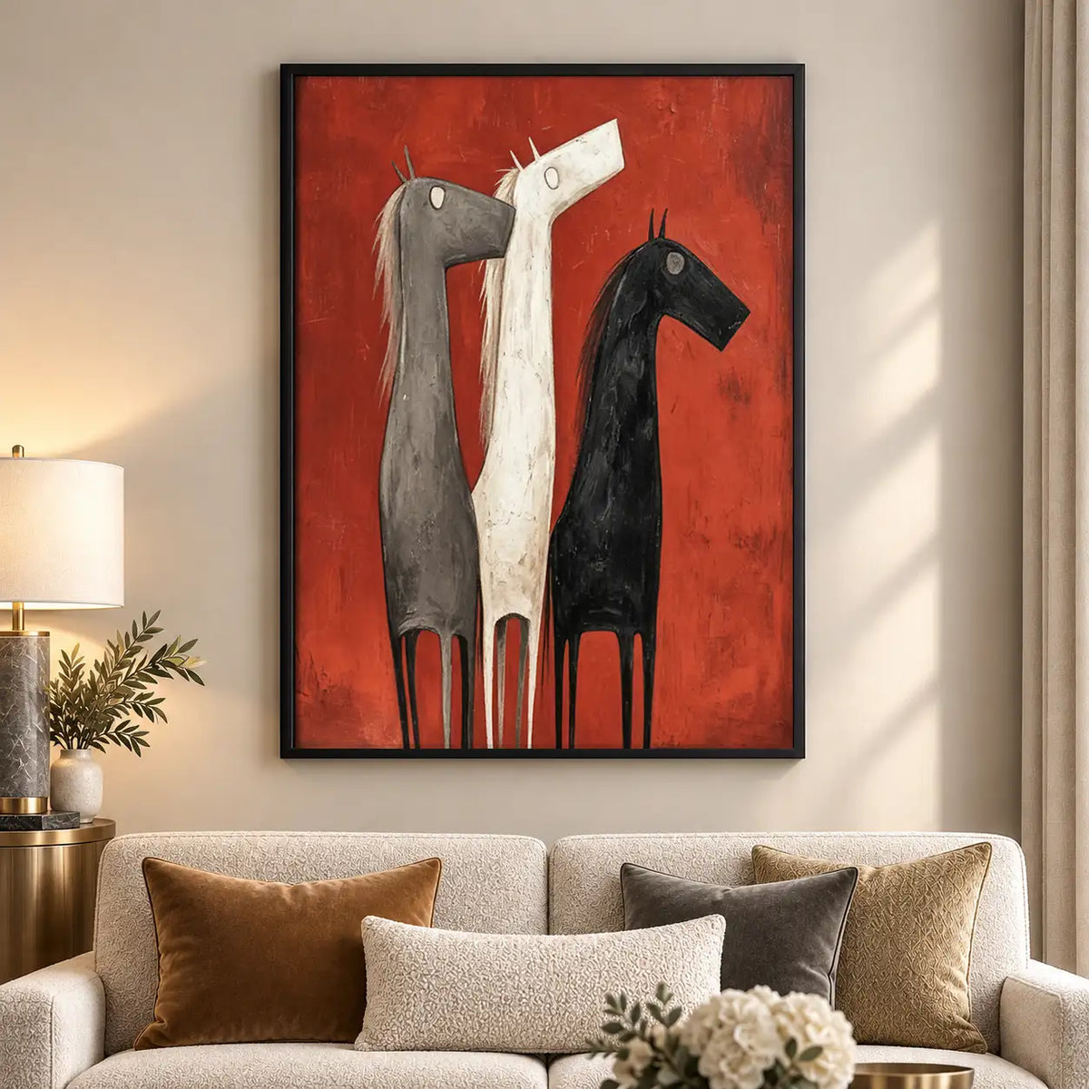 Three Elegant Long Neck Birds Wall Art 5