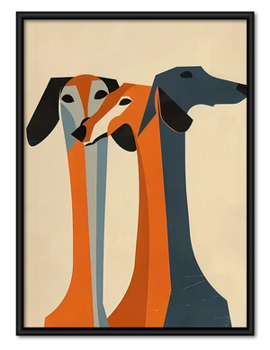 Three Long-Neck Greyhounds Wall Art