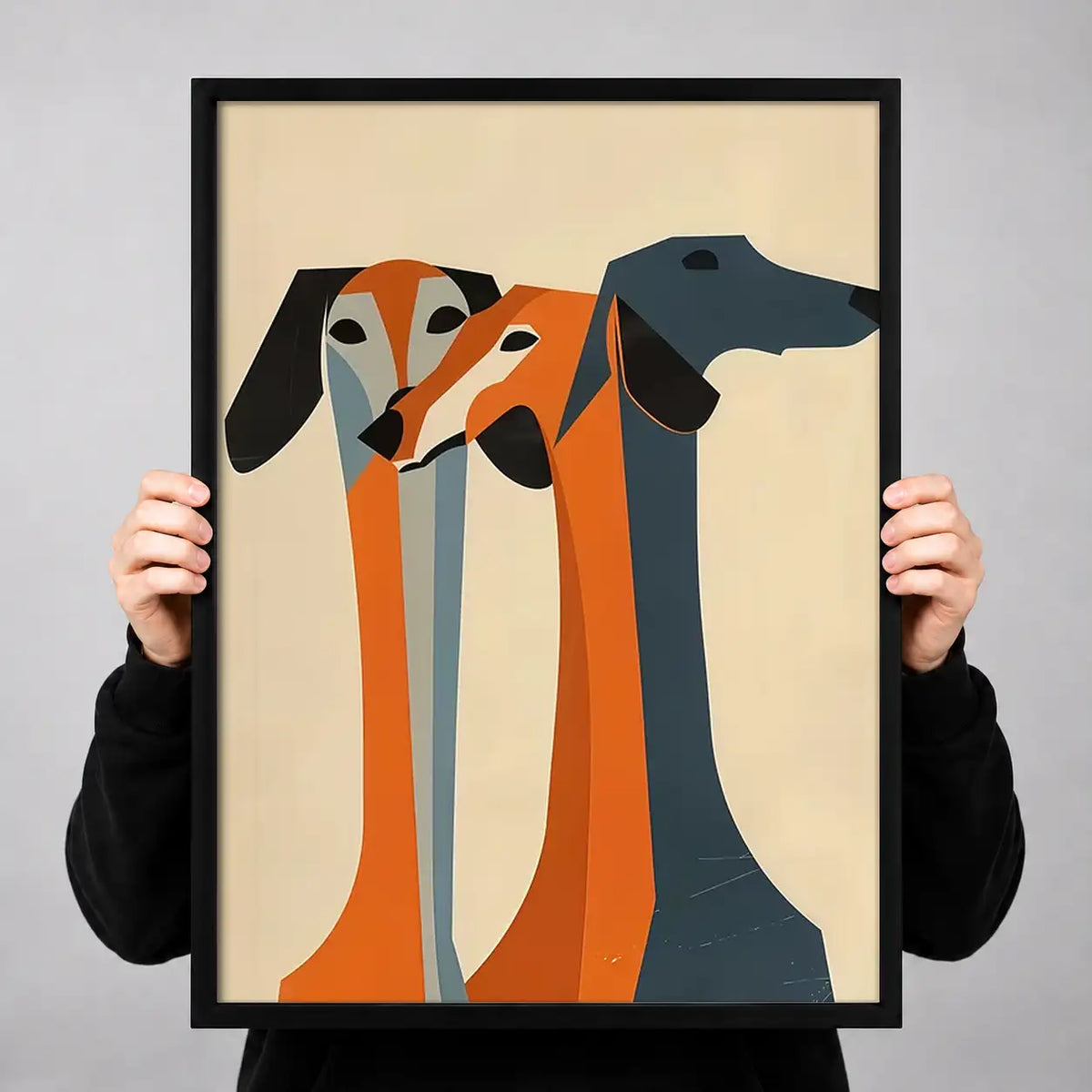 Three Long-Neck Greyhounds Wall Art 3