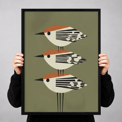 Three Mid Century Birds Wall Art 3
