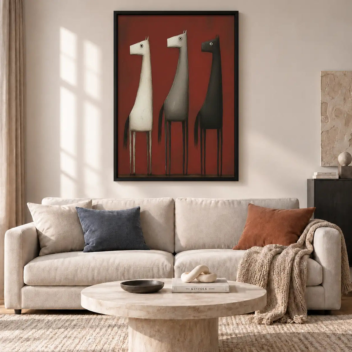 Three Minimal Long Neck Animals Wall Art 2