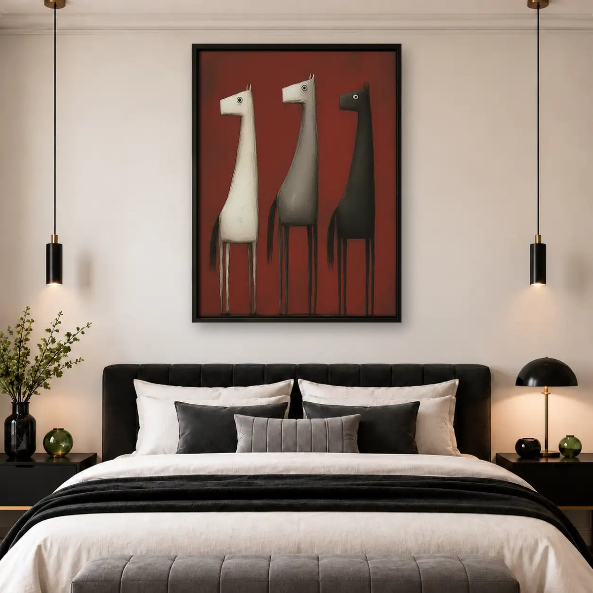 Three Minimal Long Neck Animals Wall Art 4