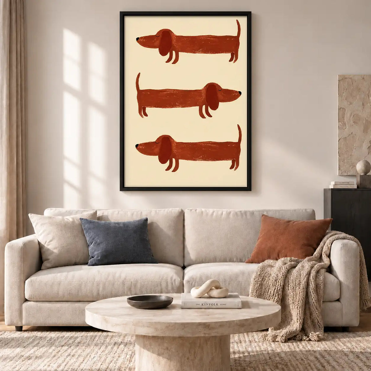 Three Red Dachshunds Wall Art 2