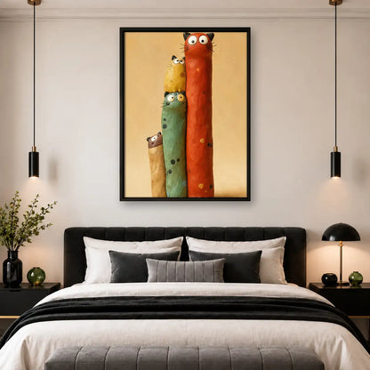 Three Tall Colorful Dogs Wall Art 4