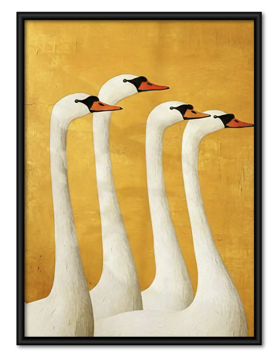 Three Tall White Geese Wall Art 1