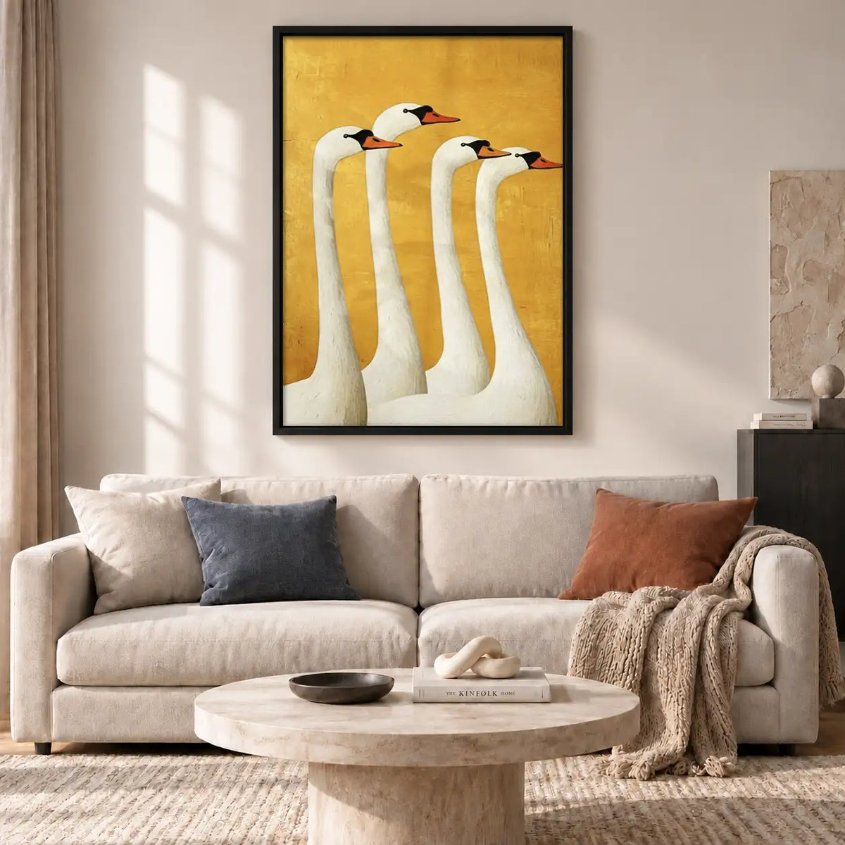 Three Tall White Geese Wall Art 2