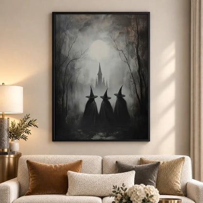 Three Witches Beneath Full Moon Wall Art 5